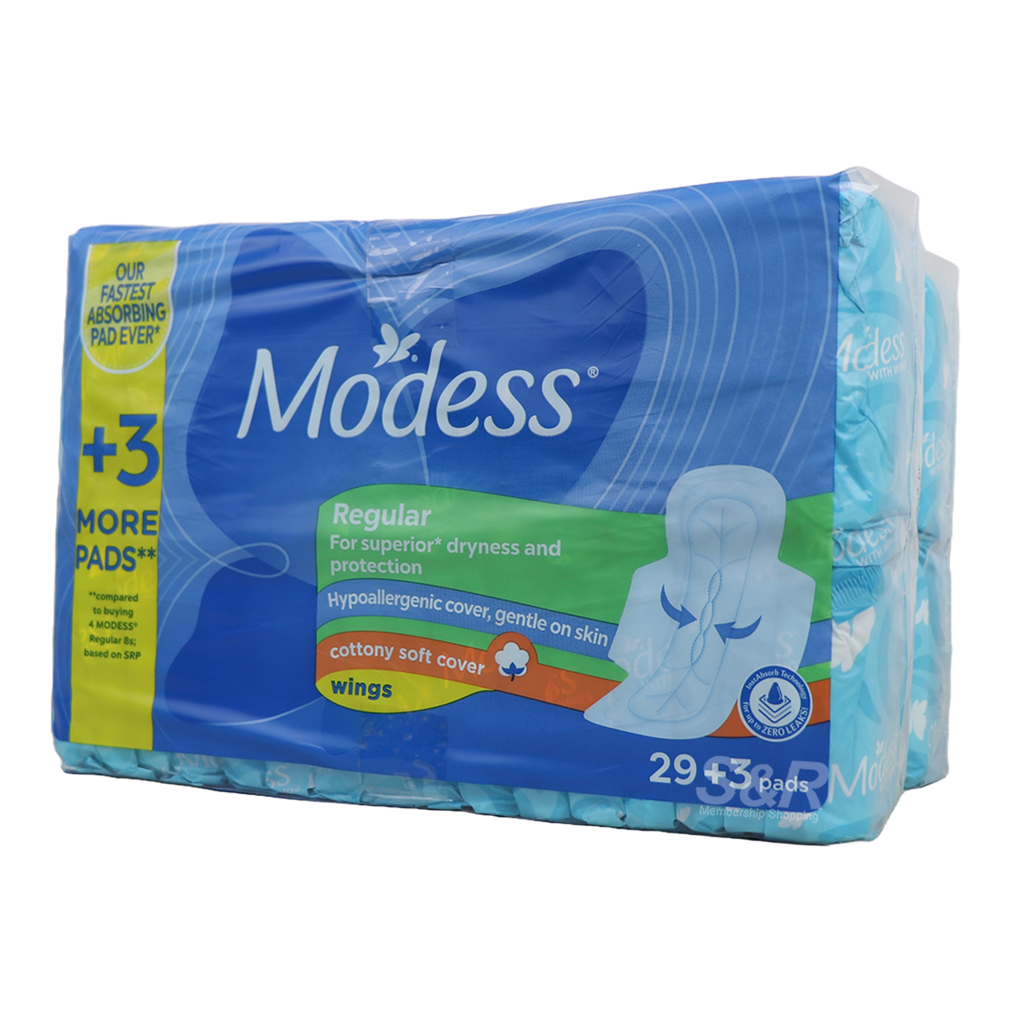 Modess Pads Cottony With Wings 2packs x 32pcs